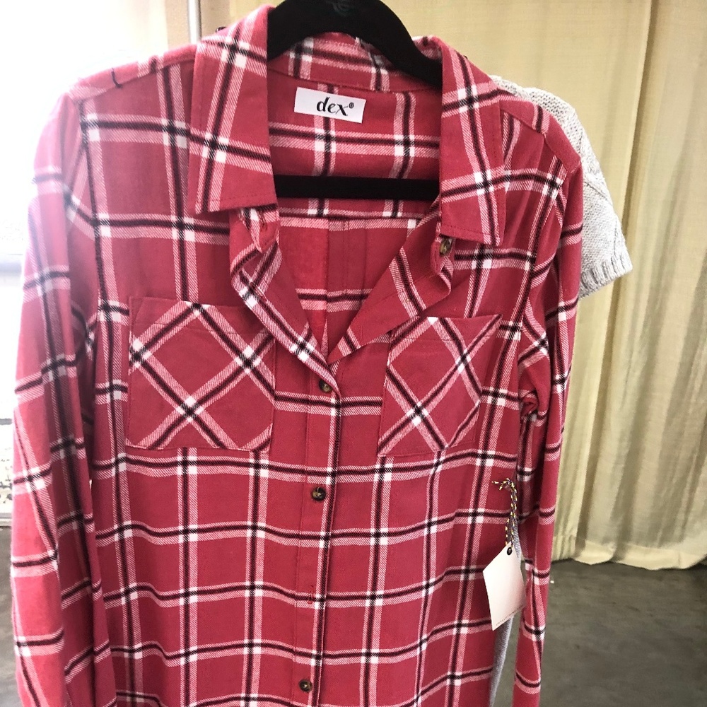 Dex plaid flannel shirt